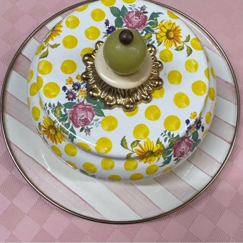 MACKENZIE-CHILDS Vintage Retired Enamel Butter/Cheese Server